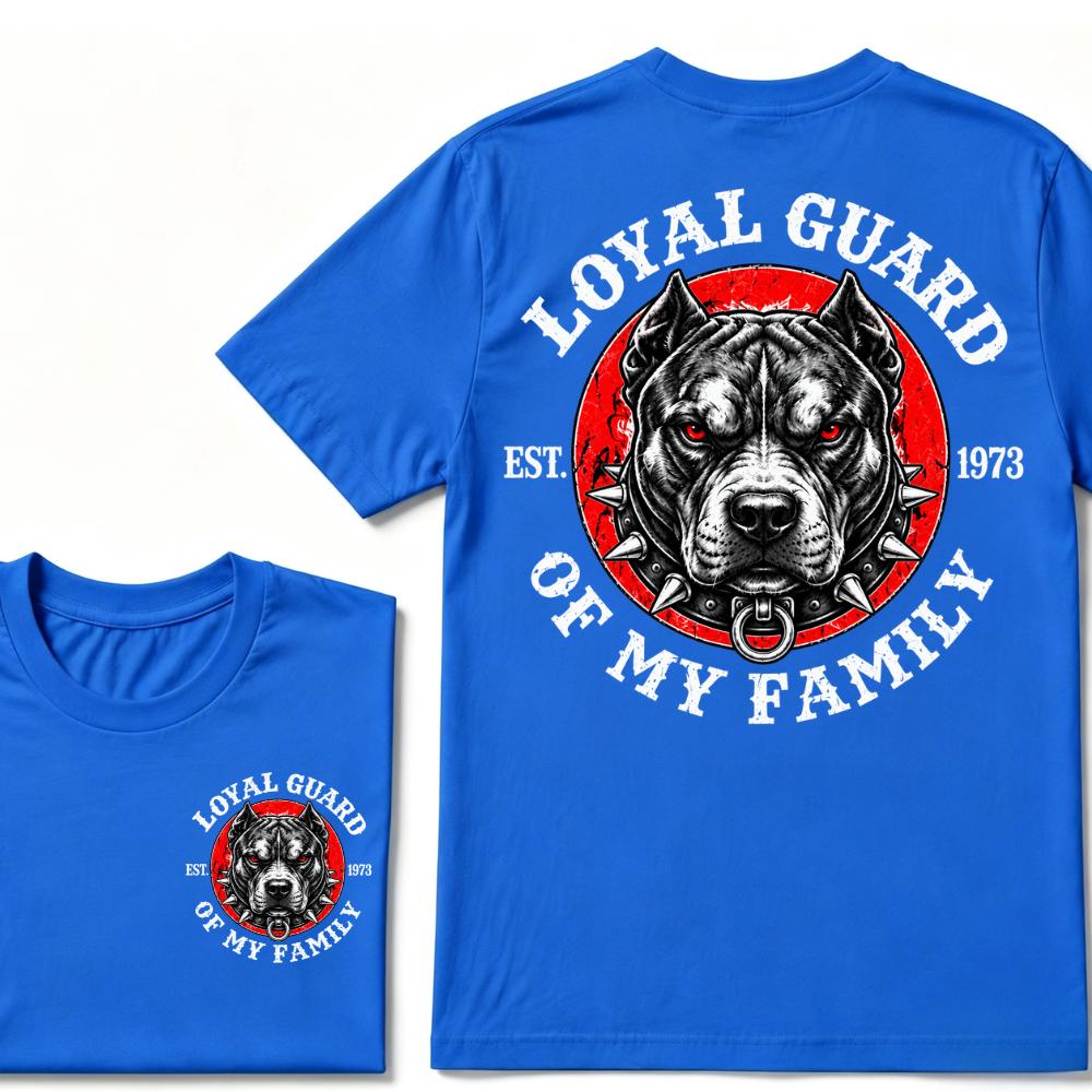 Custom EST Year Pitbull Loyal Guard Of My Family Tee