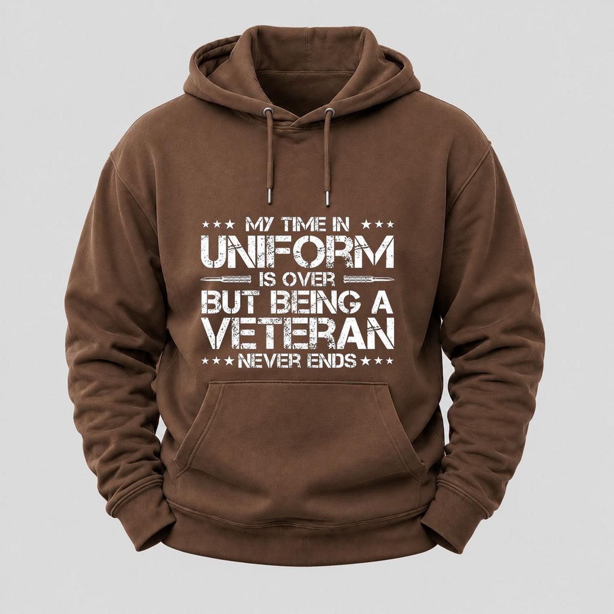 My Time In Uniform Is Over But Being A Veteran Never Ends Hoodies