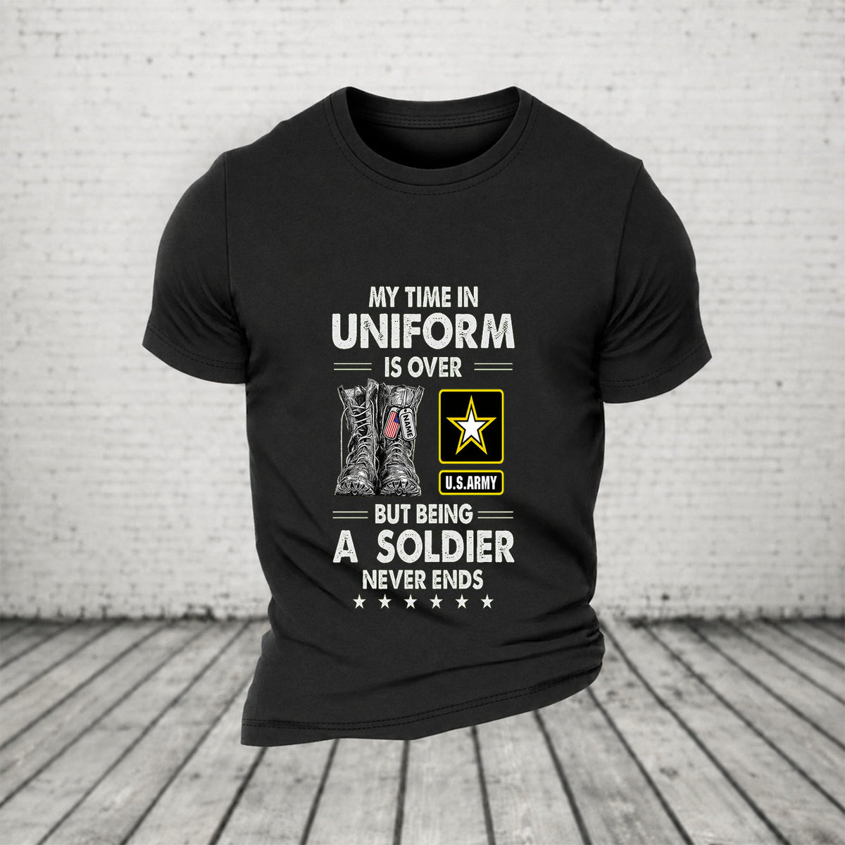 My Time In Uniform Is Over But Being A Veteran Never Ends Casual Loose T-Shirt