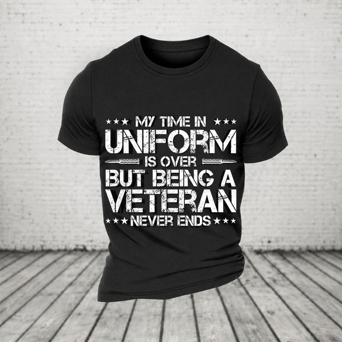 My Time In Uniform Is Over But Being A Veteran Never Ends Casual Loose T-Shirt