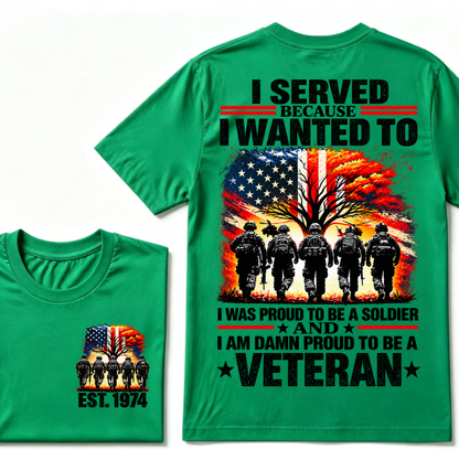 Custom EST Year Proud Veteran Soldier Graphic Tee