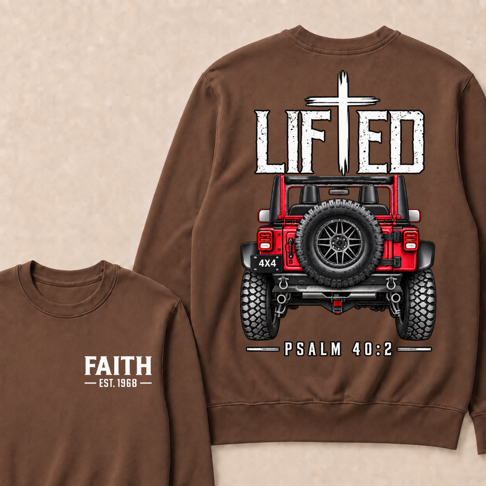 Custom Year Lifted Faith Jeep Christian Sweatshirt
