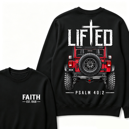 Custom Year Lifted Faith Jeep Christian Sweatshirt