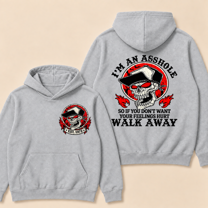Custom EST.Year I'm An Asshole Walk Away Print Hoodie