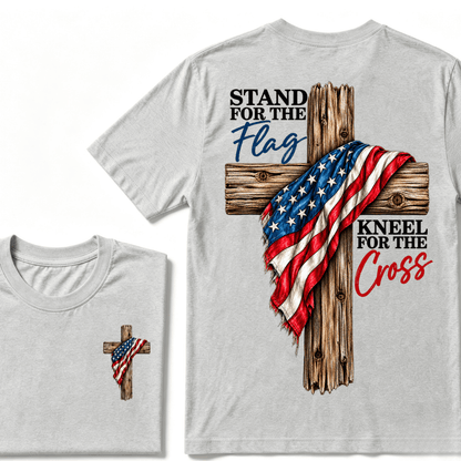 Stand For The Flag Kneel For The Cross T-Shirt
