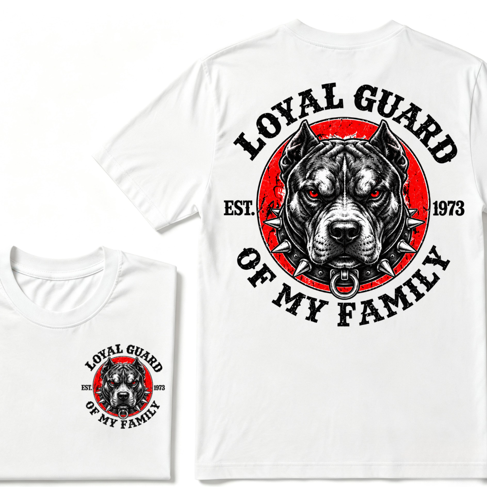 Custom EST Year Pitbull Loyal Guard Of My Family Tee