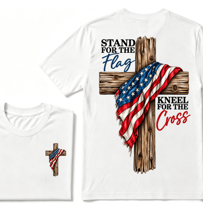 Stand For The Flag Kneel For The Cross T-Shirt