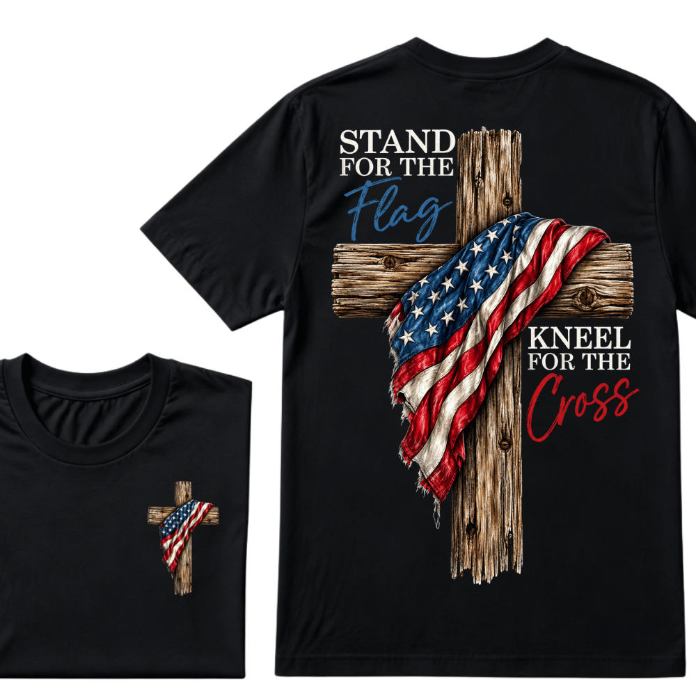Stand For The Flag Kneel For The Cross T-Shirt