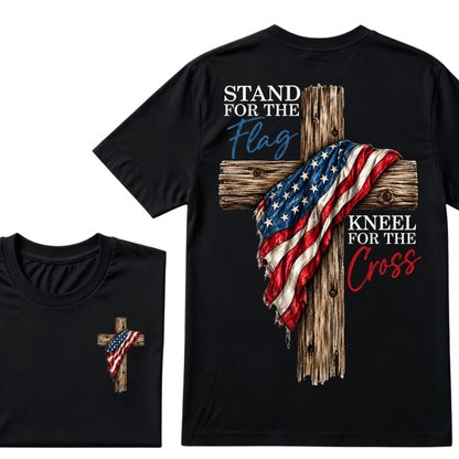 Stand For The Flag Kneel For The Cross T-Shirt