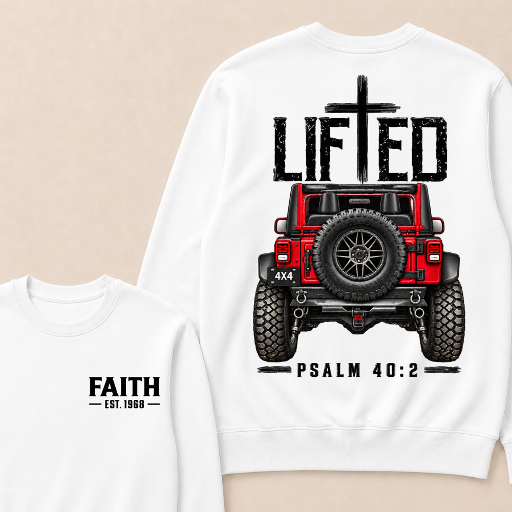 Custom Year Lifted Faith Jeep Christian Sweatshirt