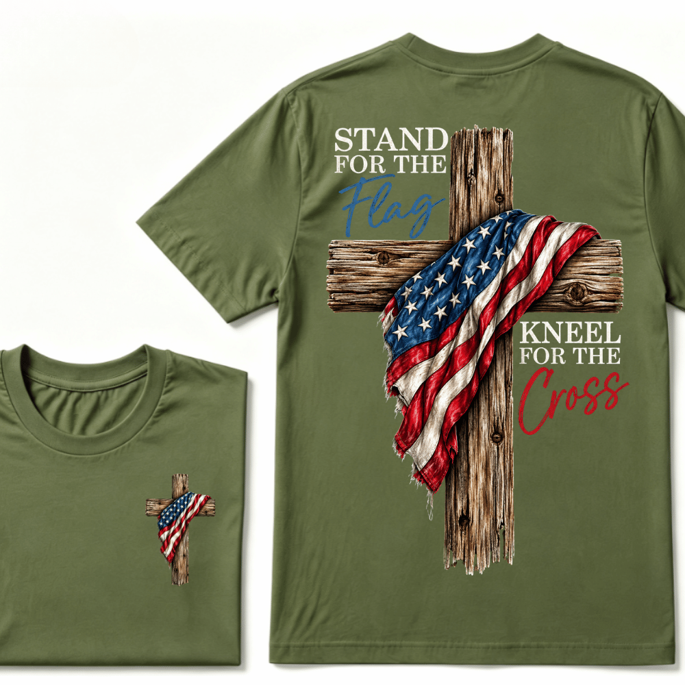 Stand For The Flag Kneel For The Cross T-Shirt