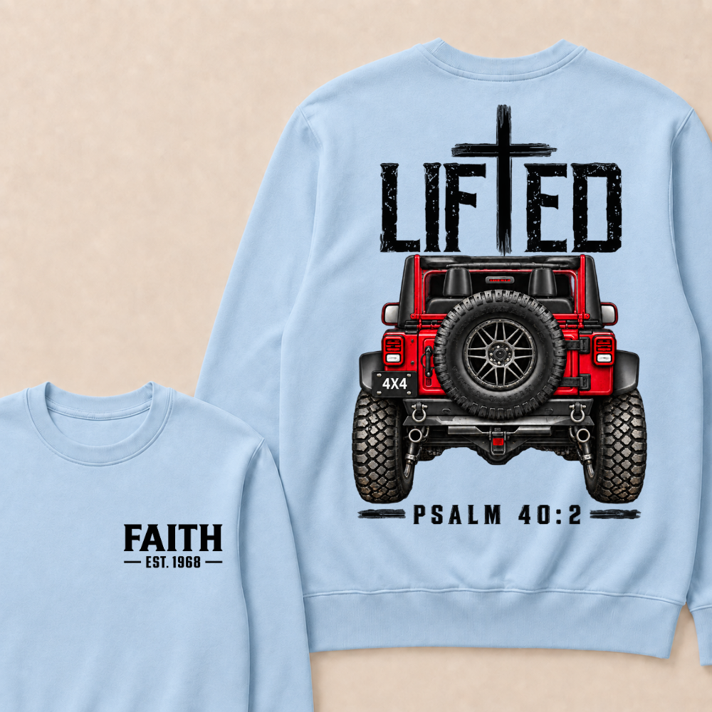 Custom Year Lifted Faith Jeep Christian Sweatshirt