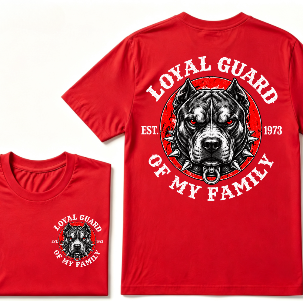 Custom EST Year Pitbull Loyal Guard Of My Family Tee