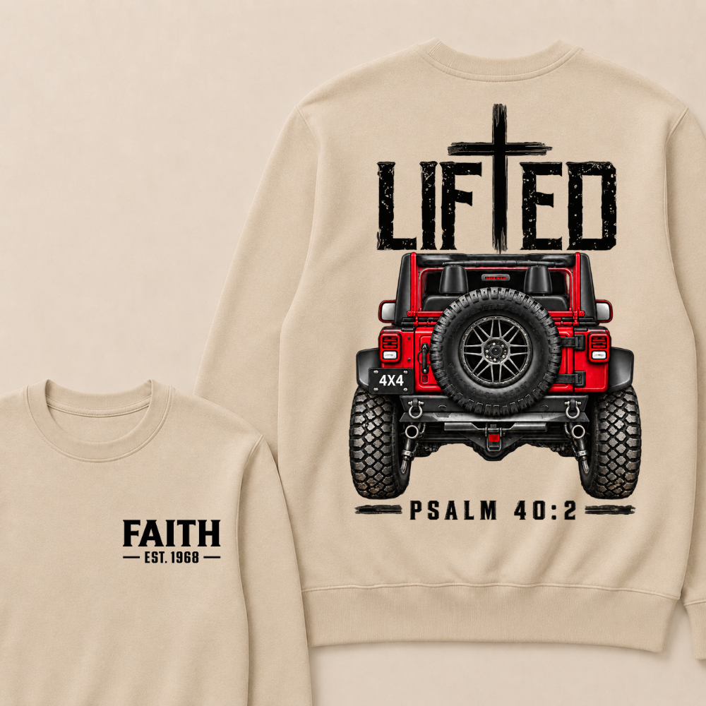 Custom Year Lifted Faith Jeep Christian Sweatshirt