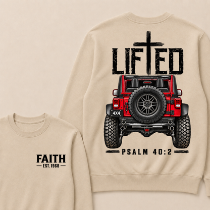Custom Year Lifted Faith Jeep Christian Sweatshirt