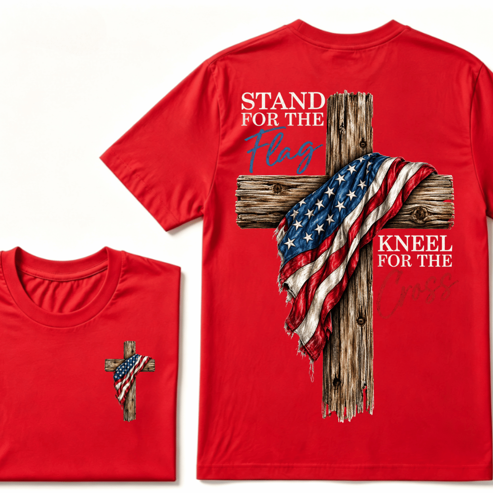 Stand For The Flag Kneel For The Cross T-Shirt