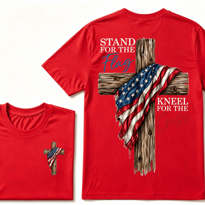 Stand For The Flag Kneel For The Cross T-Shirt