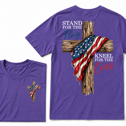 Stand For The Flag Kneel For The Cross T-Shirt