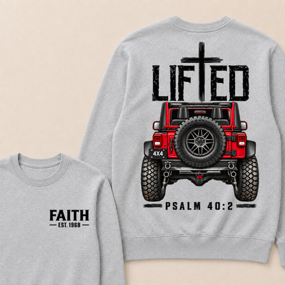 Custom Year Lifted Faith Jeep Christian Sweatshirt