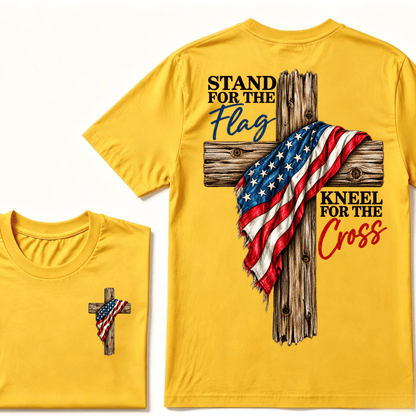 Stand For The Flag Kneel For The Cross T-Shirt