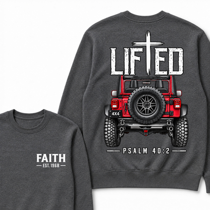 Custom Year Lifted Faith Jeep Christian Sweatshirt