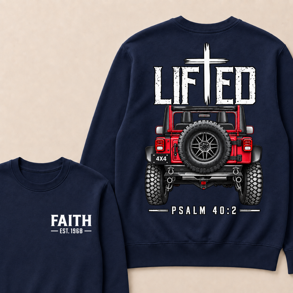 Custom Year Lifted Faith Jeep Christian Sweatshirt