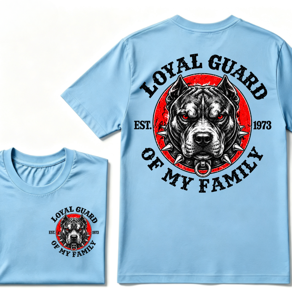 Custom EST Year Pitbull Loyal Guard Of My Family Tee
