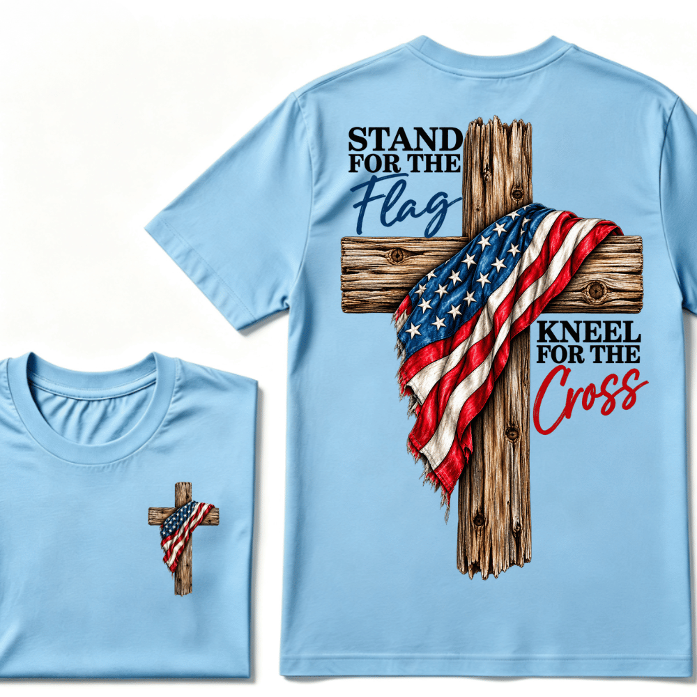 Stand For The Flag Kneel For The Cross T-Shirt