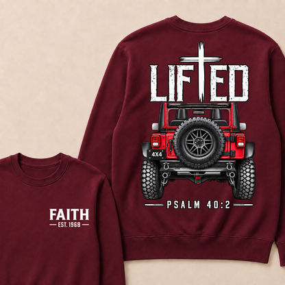 Custom Year Lifted Faith Jeep Christian Sweatshirt