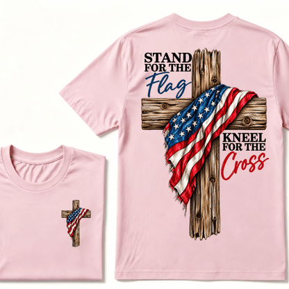 Stand For The Flag Kneel For The Cross T-Shirt