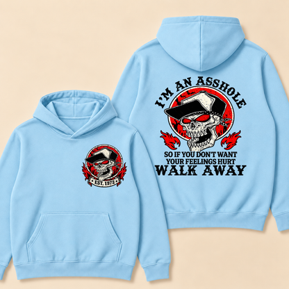 Custom EST.Year I'm An Asshole Walk Away Print Hoodie