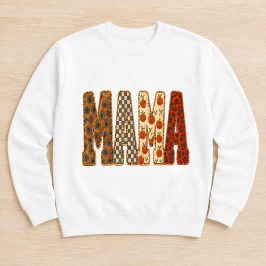 Mama Halloween Casual Loose Sweatshirts