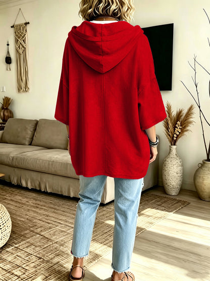 Women's Loose Casual Hooded Sweatshirt