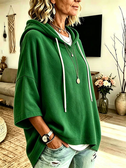 Women's Loose Casual Hooded Sweatshirt
