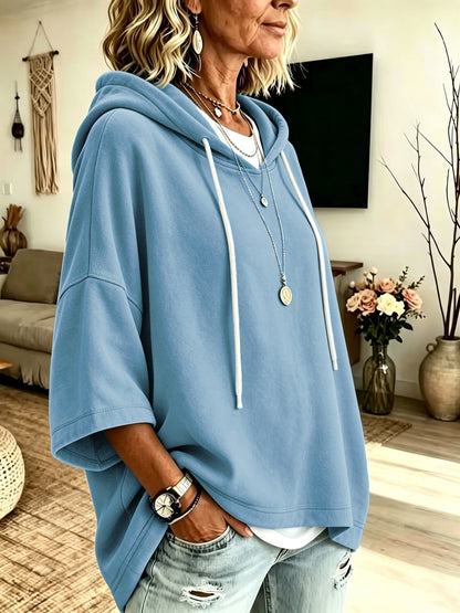 Women's Loose Casual Hooded Sweatshirt