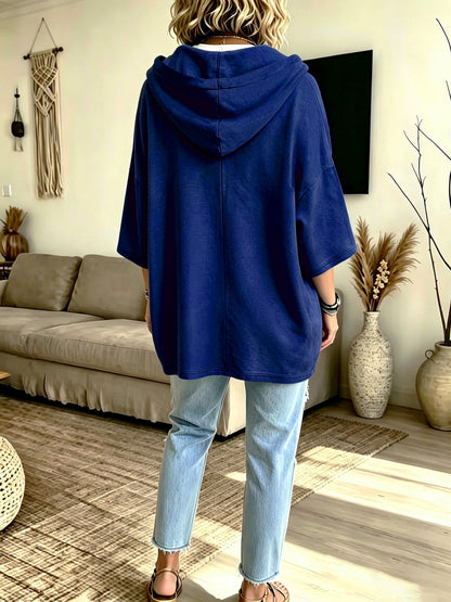 Women's Loose Casual Hooded Sweatshirt