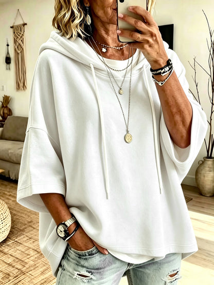 Women's Loose Casual Hooded Sweatshirt