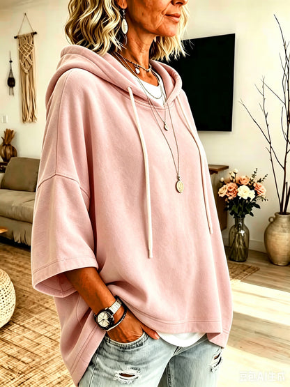 Women's Loose Casual Hooded Sweatshirt