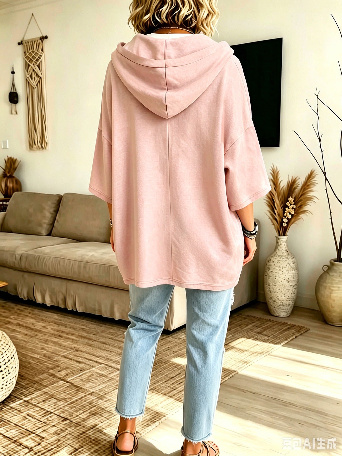 Women's Loose Casual Hooded Sweatshirt