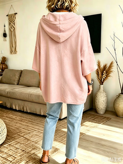 Women's Loose Casual Hooded Sweatshirt