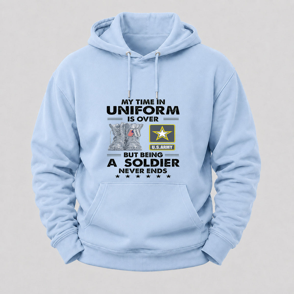 My Time In Uniform Is Over But Being A Veteran Never Ends Hoodies