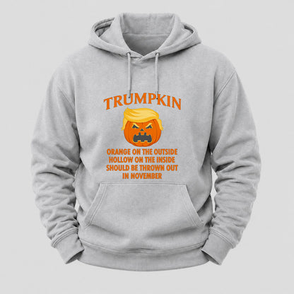 Trumpkin Orange On The Outside Hollow On The Inside Should Be Thrown Out In November Hoodies
