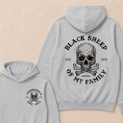 Custom EST.Year Customize GenX Black Sheep Of My Family Hoodie