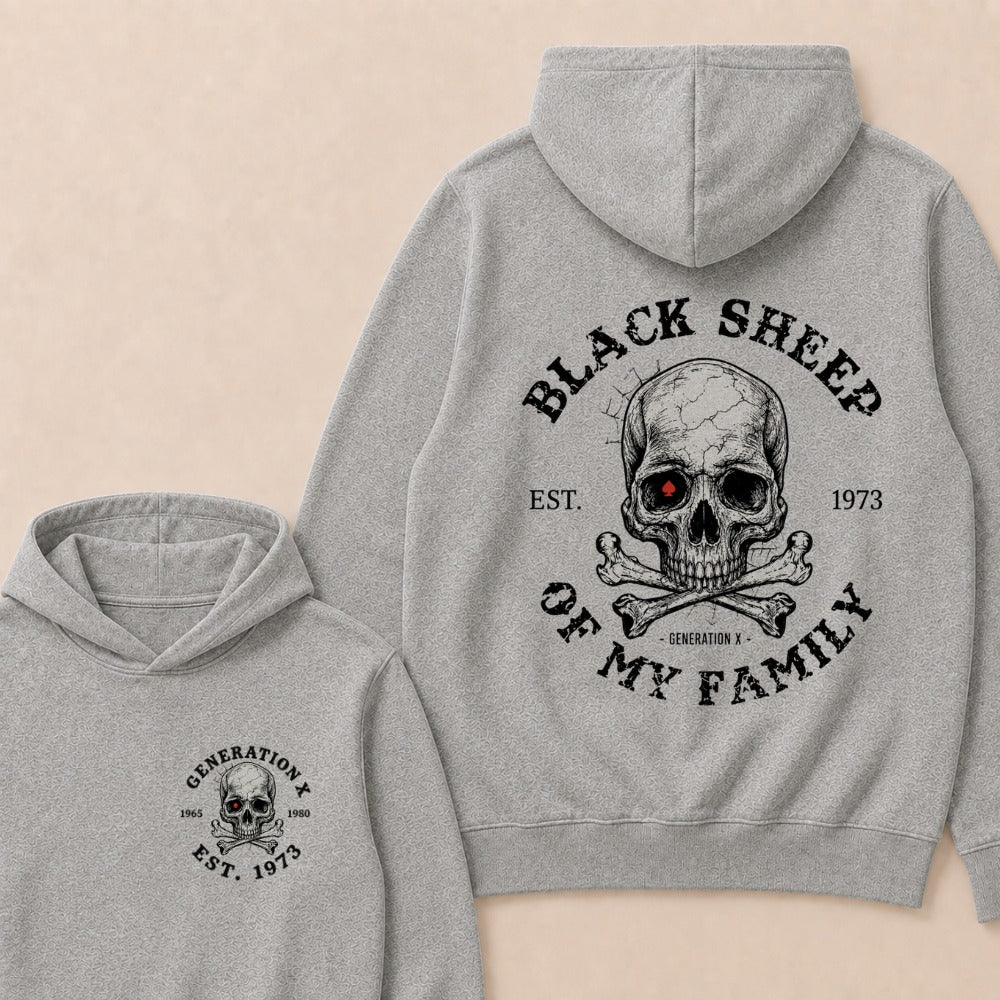Custom EST.Year Customize GenX Black Sheep Of My Family Hoodie