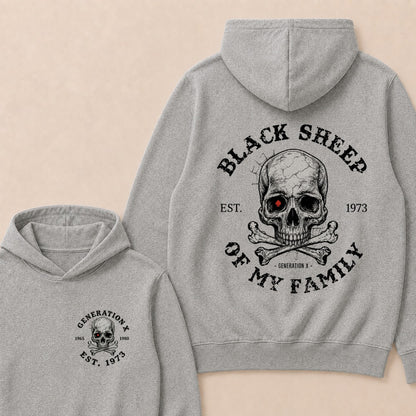 Custom EST.Year Customize GenX Black Sheep Of My Family Hoodie