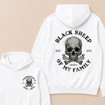 Custom EST.Year Customize GenX Black Sheep Of My Family Hoodie