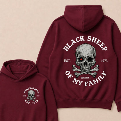 Custom EST.Year Customize GenX Black Sheep Of My Family Hoodie