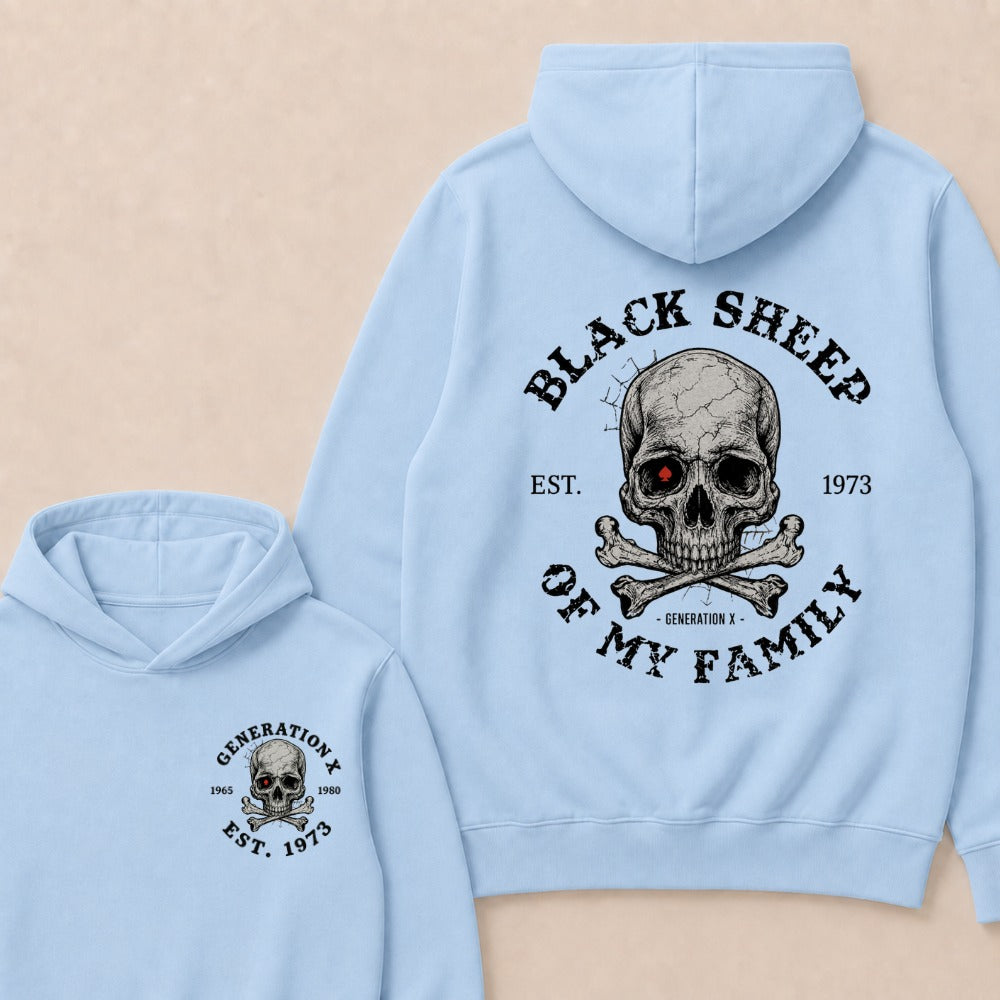 Custom EST.Year Customize GenX Black Sheep Of My Family Hoodie