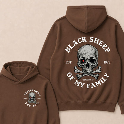 Custom EST.Year Customize GenX Black Sheep Of My Family Hoodie