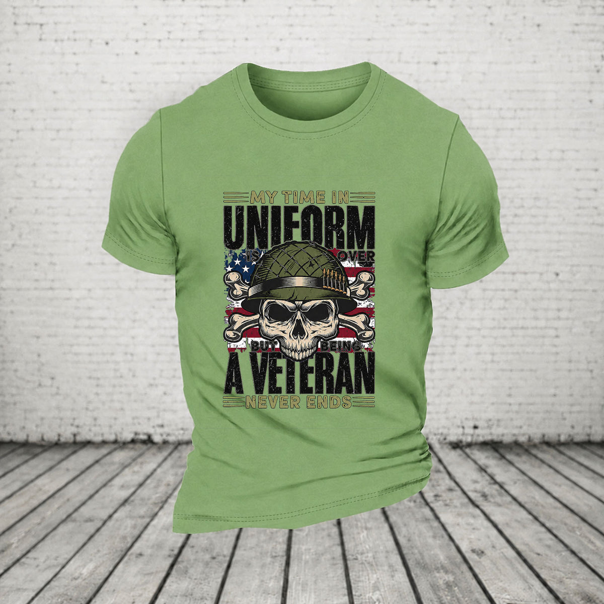 My Time In Uniform Is Over But Being A Veteran Never Ends Casual Loose T-Shirt